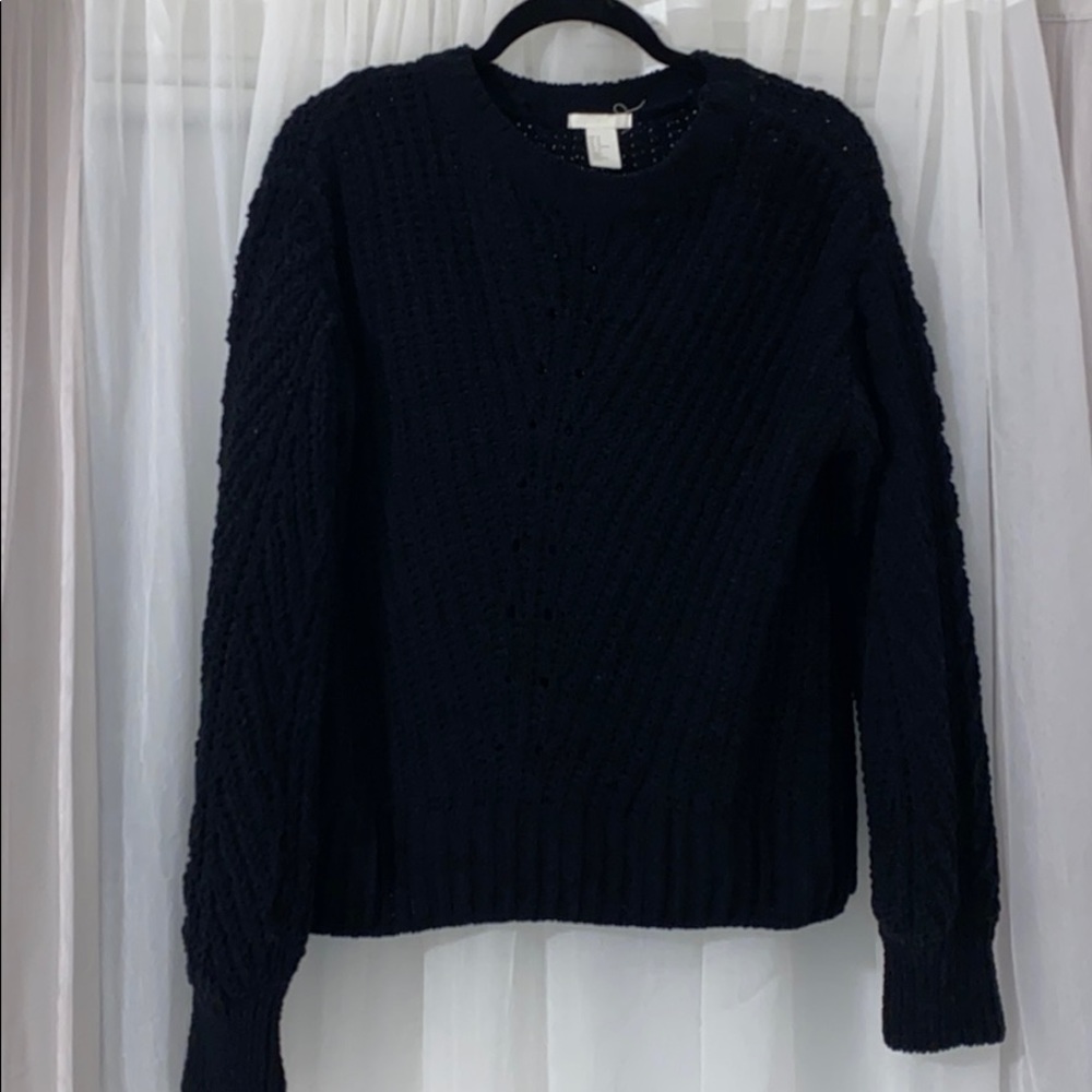 h&m black knitted sweater
